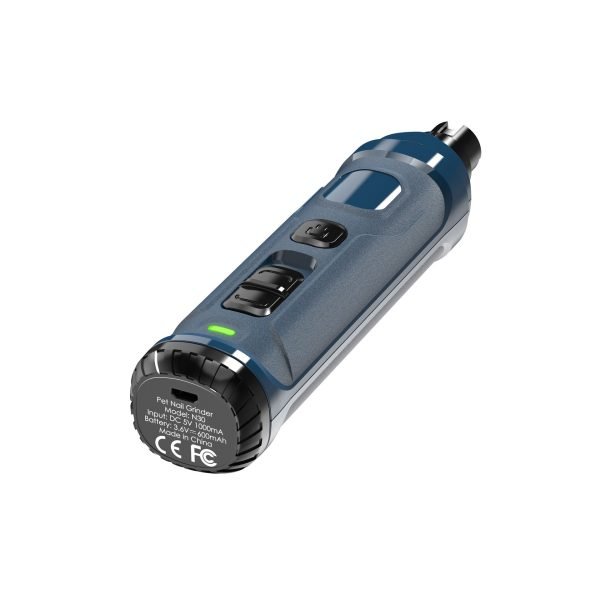 Pet nail grinder with LED USB charging and low noise for Pets