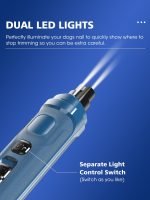 Pet nail grinder with LED USB charging and low noise for Pets