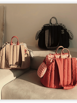 Gingham Portable Soft Multi-Purpose Dog & Cat Carrier Bag