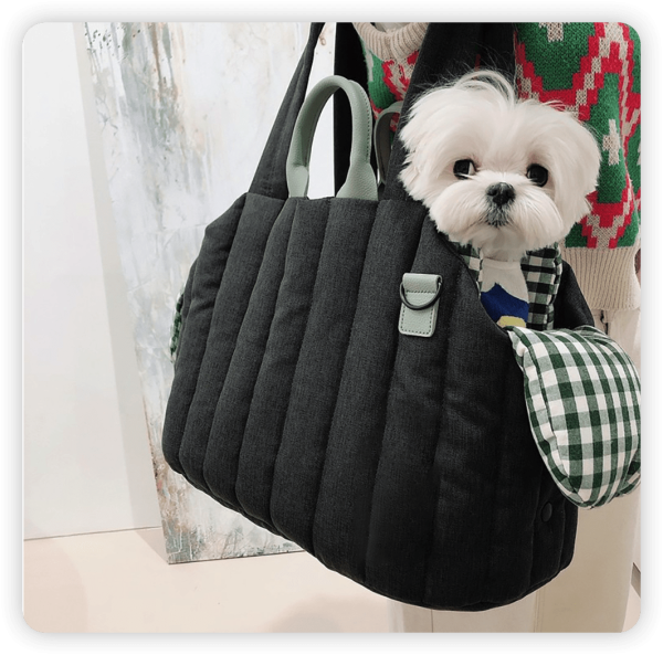 Gingham Portable Soft Multi-Purpose Dog & Cat Carrier Bag