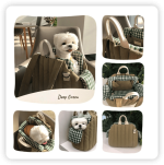 Gingham Portable Soft Multi-Purpose Dog & Cat Carrier Bag