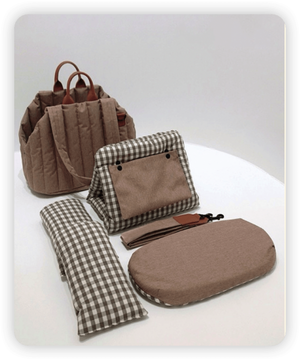 Gingham Portable Soft Multi-Purpose Dog & Cat Carrier Bag