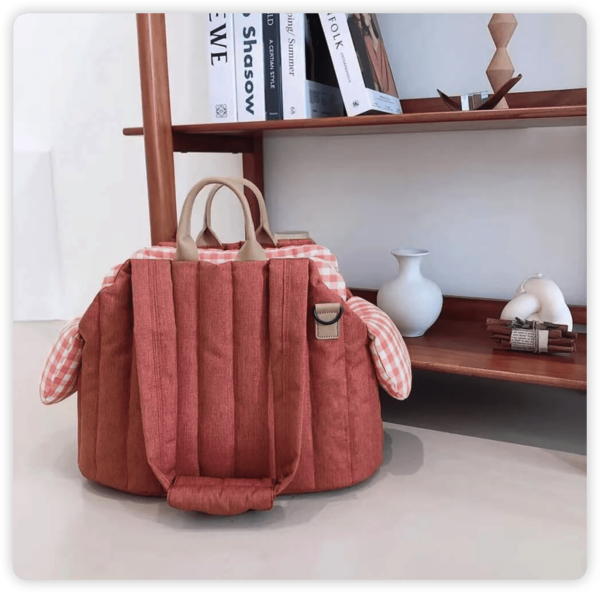 Gingham Portable Soft Multi-Purpose Dog & Cat Carrier Bag