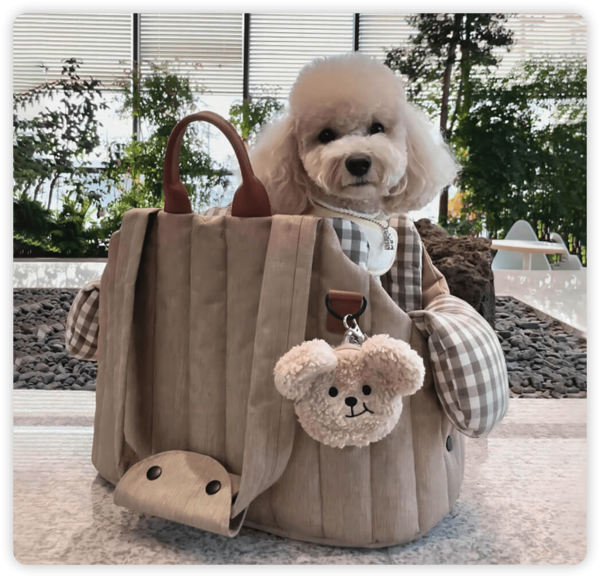 Gingham Portable Soft Multi-Purpose Dog & Cat Carrier Bag