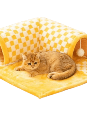 Tunnel Cushion Combined Cat House, Short Plush Version