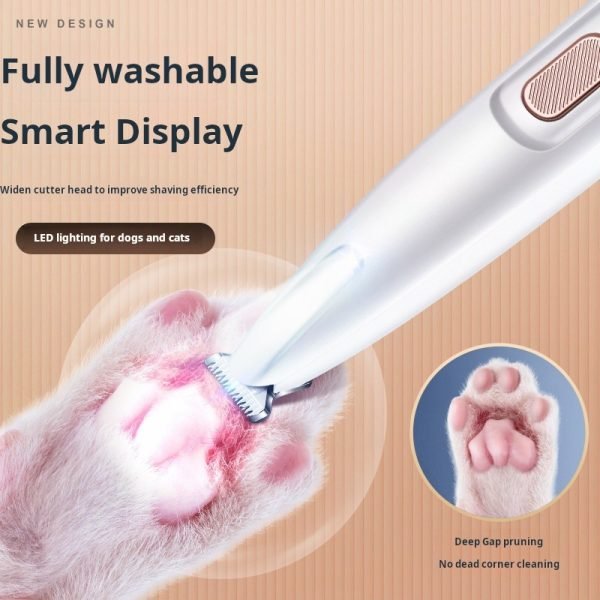 Waterproof LED light Pet Paw&Hair Trimmer