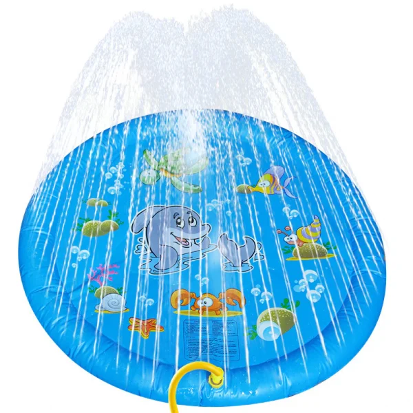 Non-Slip Splash Outdoor Water Pet Toys Fun Backyard Fountain Play Mat