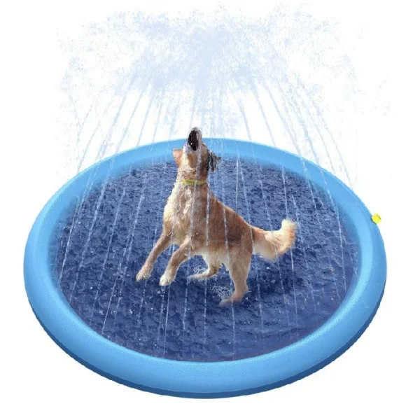 Non-Slip Splash Outdoor Water Pet Toys Fun Backyard Fountain Play Mat