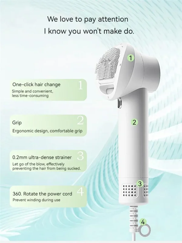 Low Noise Pet Hair Dryer with Slicker Brush