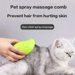 Steamy Pet Brush: Electric Spray Grooming Combo