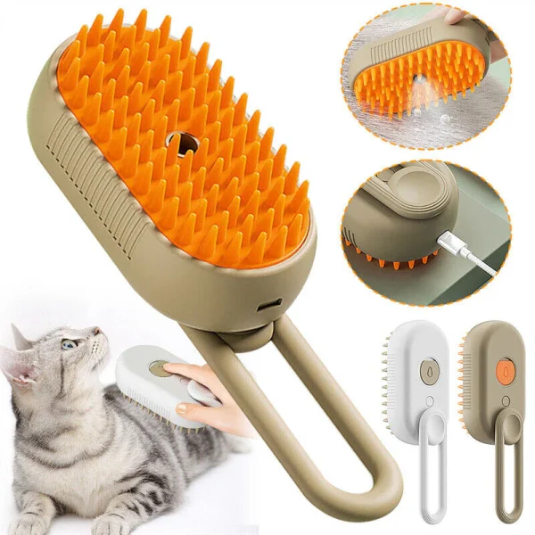 Pet Steam Brush For Preventing Flying Hair