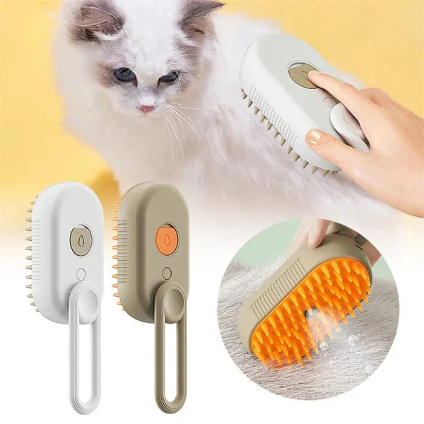 Pet Steam Brush For Preventing Flying Hair