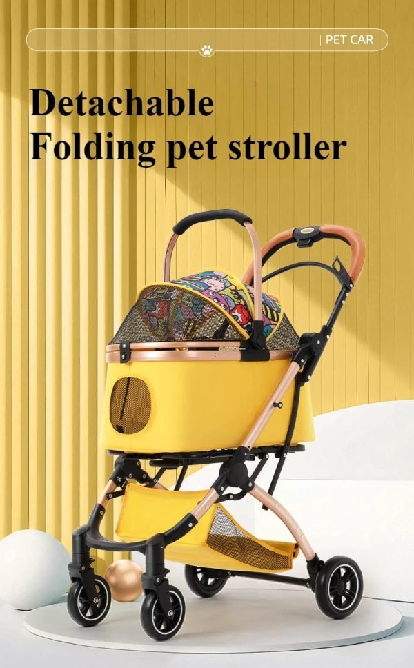 Pet Bassinet Detachable Stroller