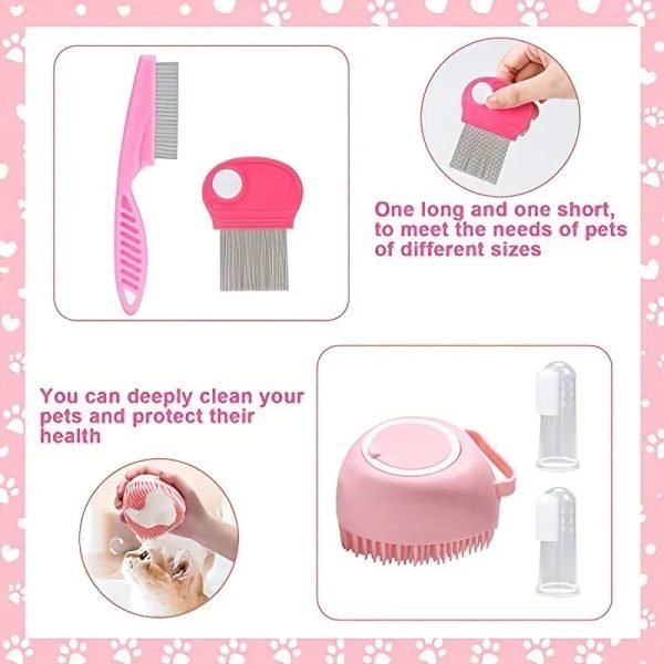 PET (8Pcs) Cat Brush Beauty Kit