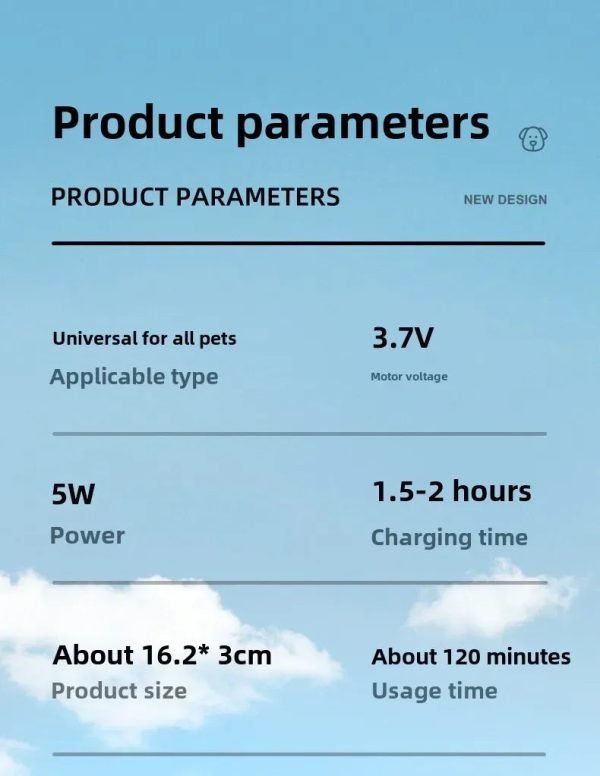 PET Pro Dog/Cat Grooming Clippers (LED Light/Display/Low-noise)