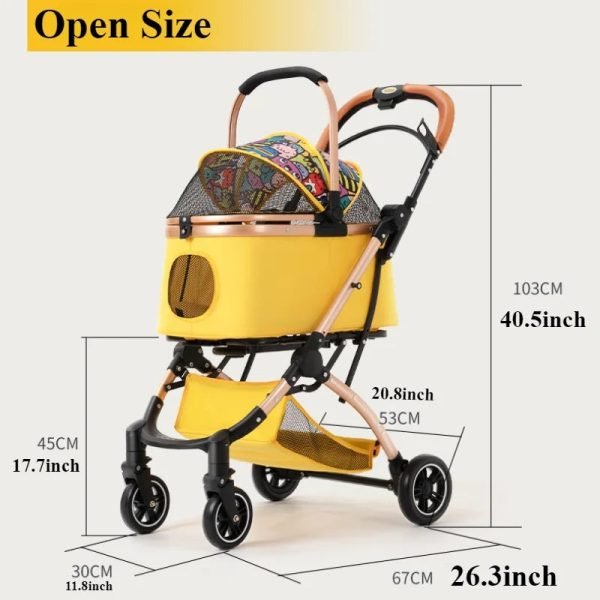 Pet Bassinet Detachable Stroller
