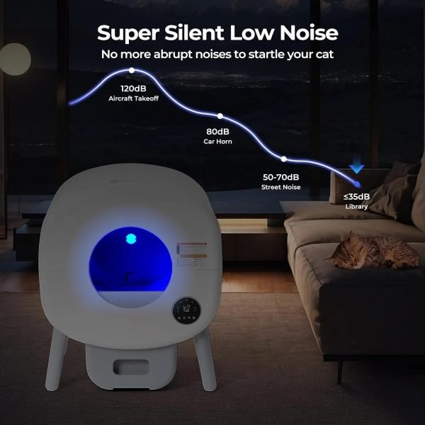 Cat Litter Box (Extra Large Automatic-App-Controlled) -Ivory