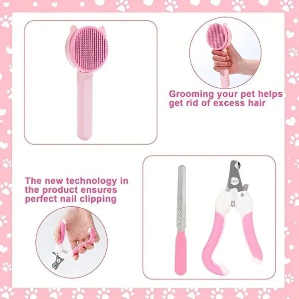 PET (8Pcs) Cat Brush Beauty Kit