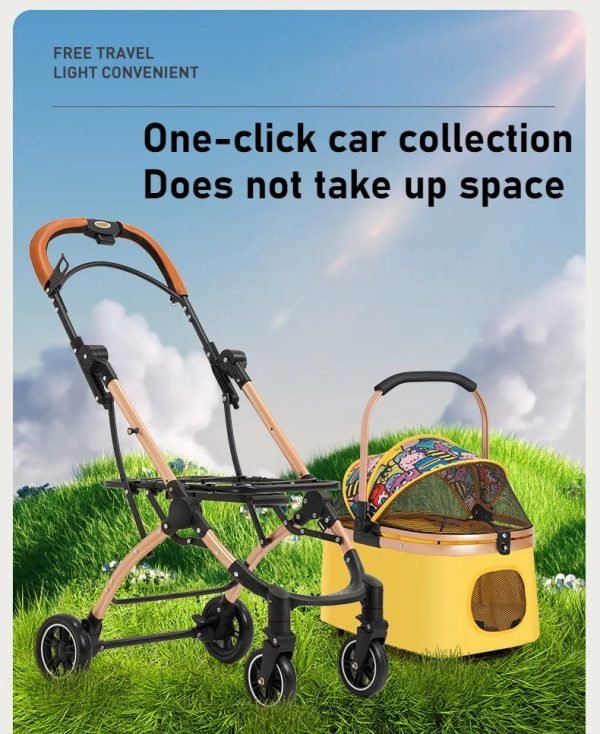 Pet Bassinet Detachable Stroller