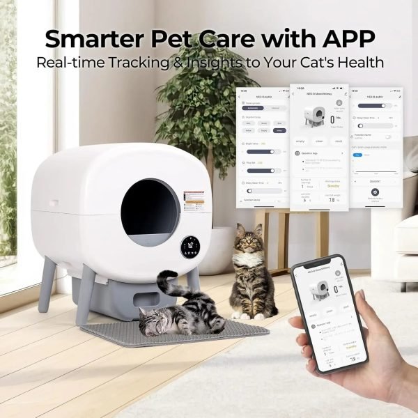 Cat Litter Box (Extra Large Automatic-App-Controlled) -Ivory