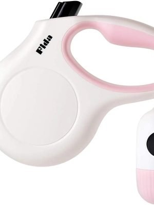 Retractable Dog Leash with Dispenser and Poop Bags